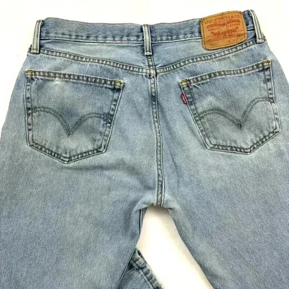 Vintage‎ Levi’s 505 Retro Med Wash Faded Slim Straight Mens Jeans Size 34/32